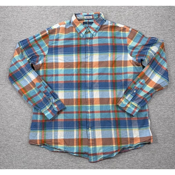 Ralph Lauren Shirt Mens XXL Indian Madras Colorful Plaid Long Sleeve Button Down - Picture 2 of 9